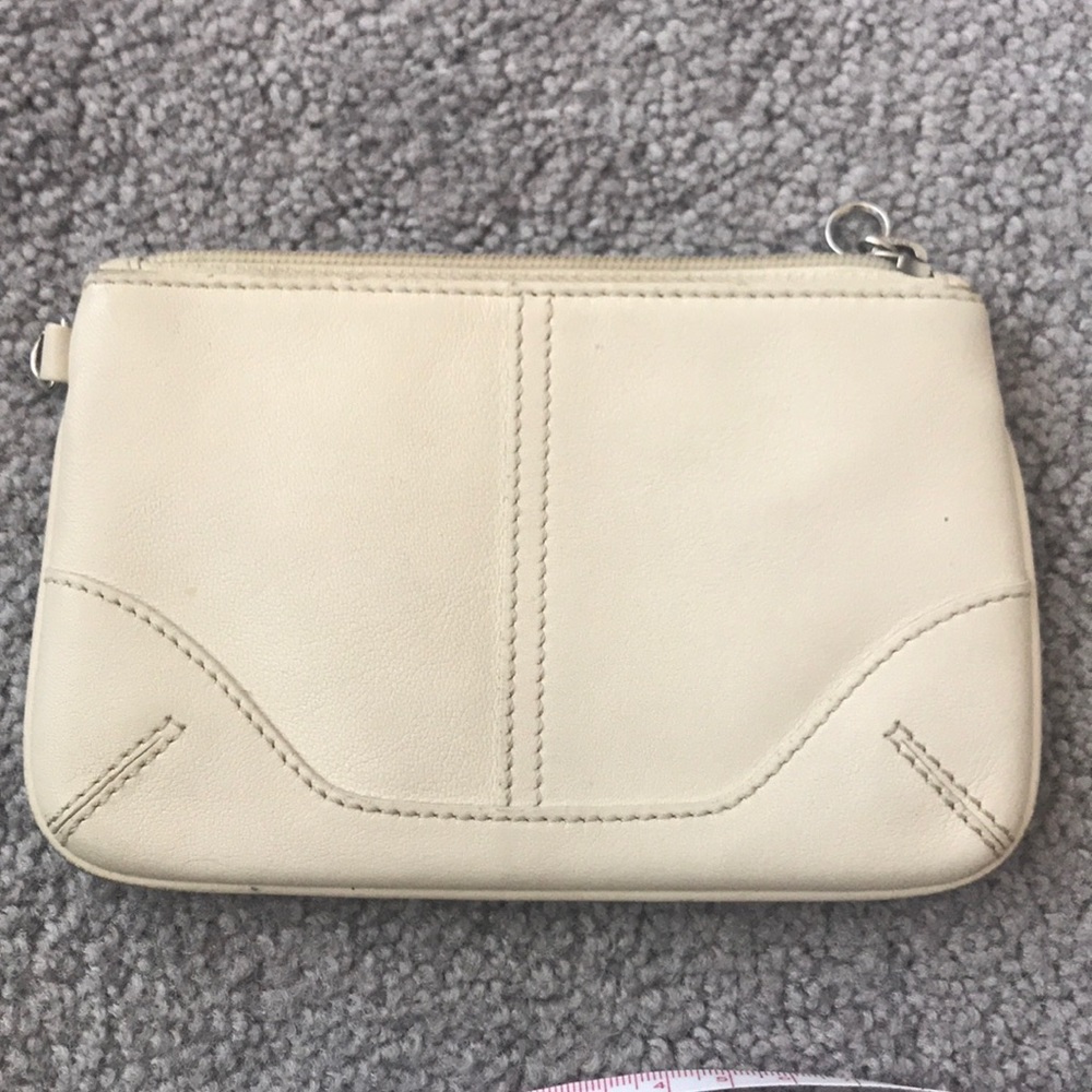 Cream coach wristlet
